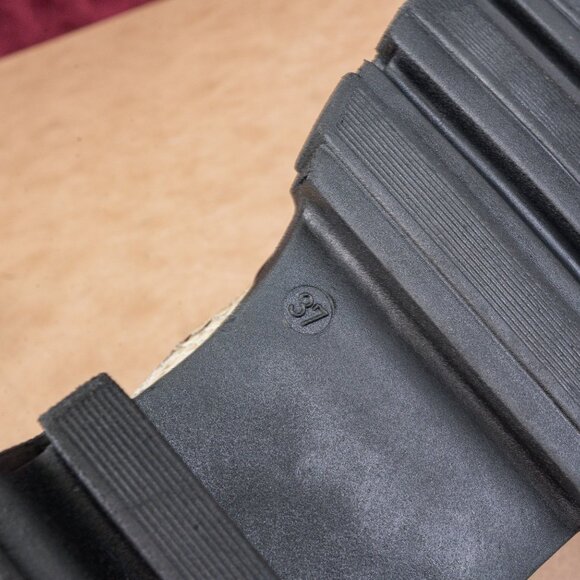 Ganni Women Chelsea Platform Cleated Lug Snake Print Leather Boots Sz 6US EUR37 - Picture 7 of 8